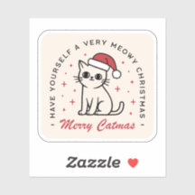 Estética del gato de Merry Catmas Navidades