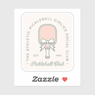 Pegatina Estética rosa y verde del club de baloncesto
