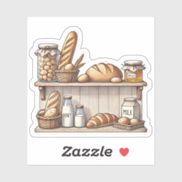 Pegatina Estética rústica de la funda de pan