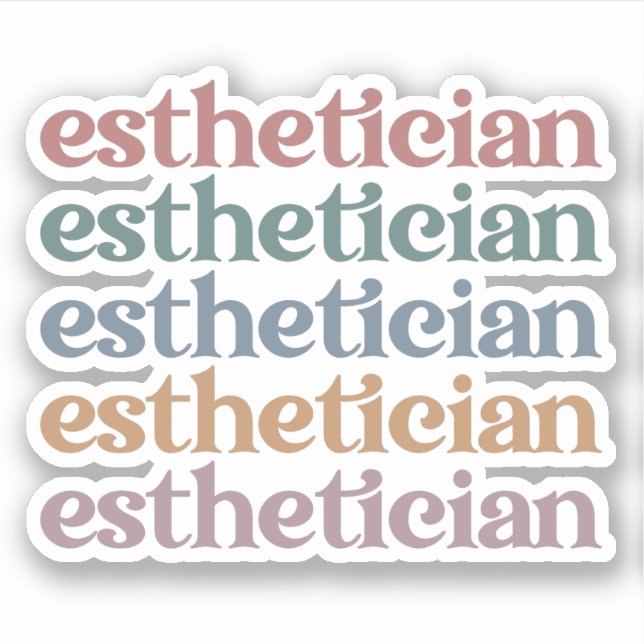 Pegatina Esteticista Cosmetólogo Artista de maquillaje de B (Anverso)