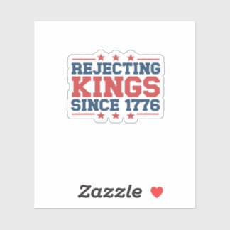 Pegatina Estilo Clásico Rechazando Reyes Desde 1776