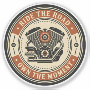 Pegatina Estilo de insignia de motor de motocicleta retro