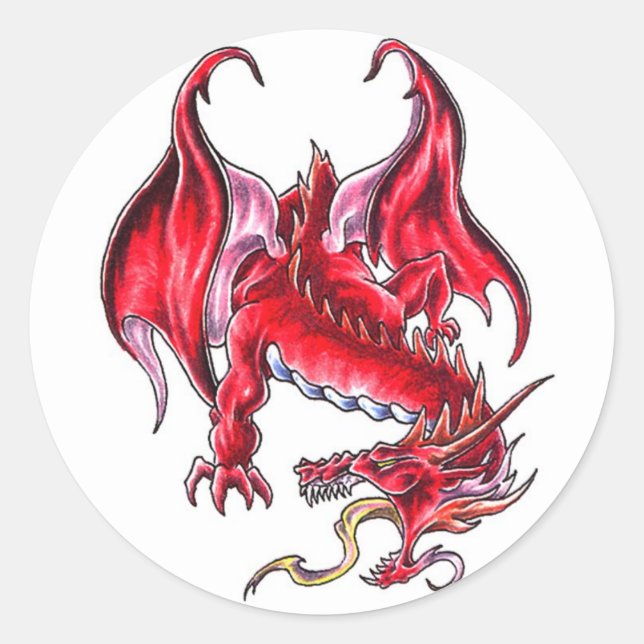 pegatina estilo dragón rojo Guay (Anverso)