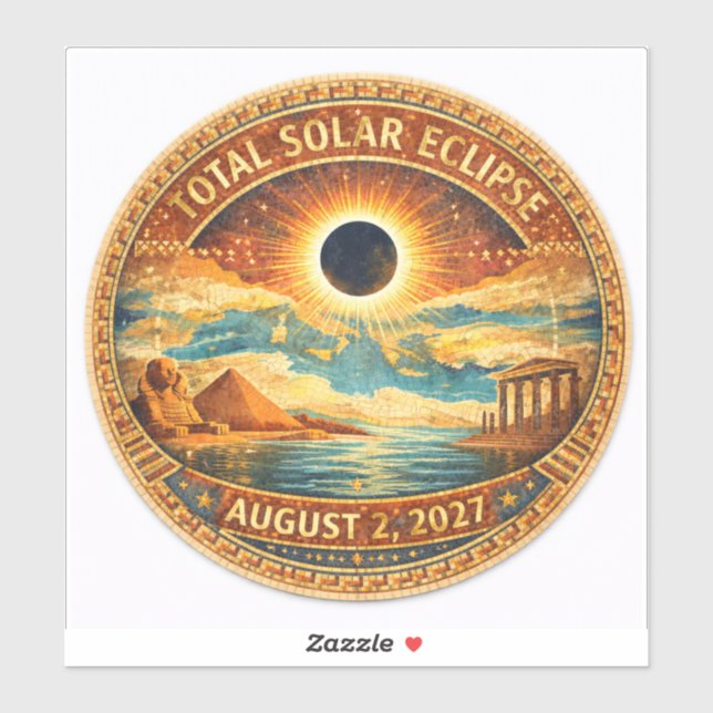 Pegatina Estilo mosaico 2027 Eclipse (Hoja)