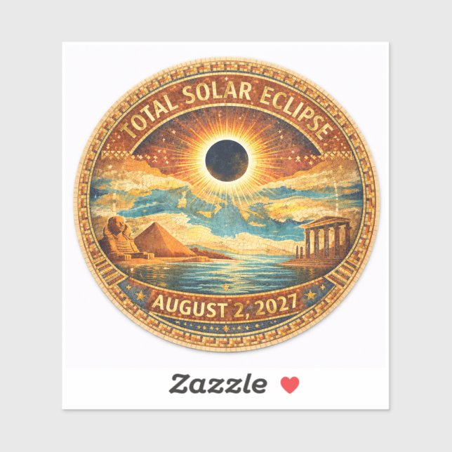 Pegatina Estilo mosaico 2027 Eclipse (Hoja)