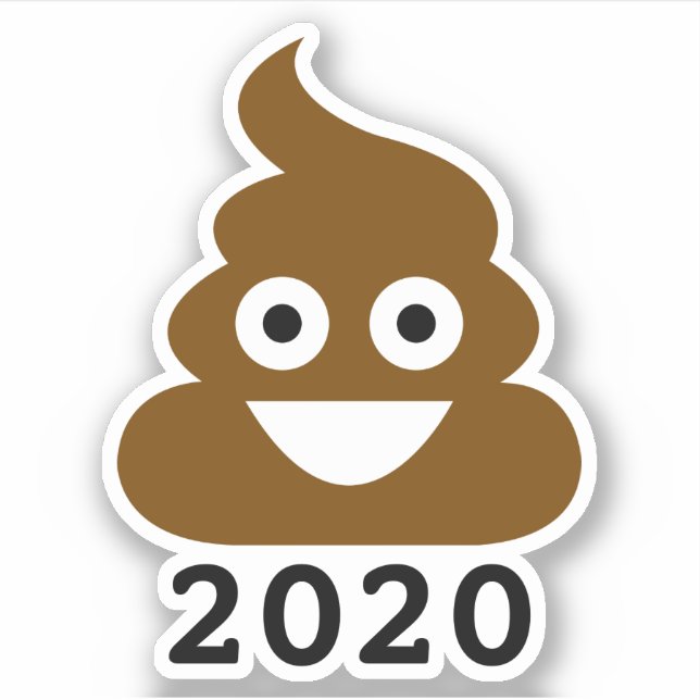 Pegatina Esto es para mejorar el próximo año | Año Poo 2020 (Anverso)