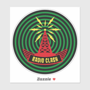 Pegatina Esto Es Radio Clash En Parodia De Satélite Pirata