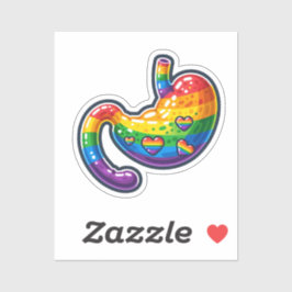 Pegatina Estómago arcoiris