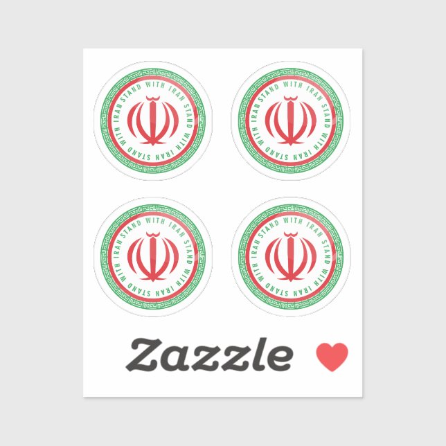 Pegatina Estoy con el poder iraní (Hoja)