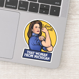 Pegatina Estoy con esa mujer de Michigan