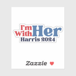 Pegatina Estoy con su Kamala Harris 2024 Vinyl