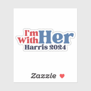 Pegatina Estoy con su Kamala Harris 2024 Vinyl