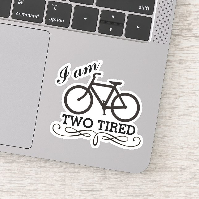 Pegatina Estoy Dos Bicicletas Cansadas (Detalle)