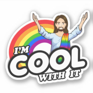 Pegatina Estoy Guay con eso - Arcoiris Jesús