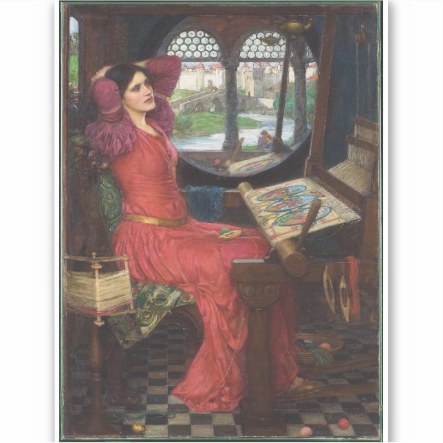 Pegatina Estoy medio enfermo de sombras - John Waterhouse (Anverso)