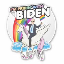 Pegatina Estoy orgulloso de Biden