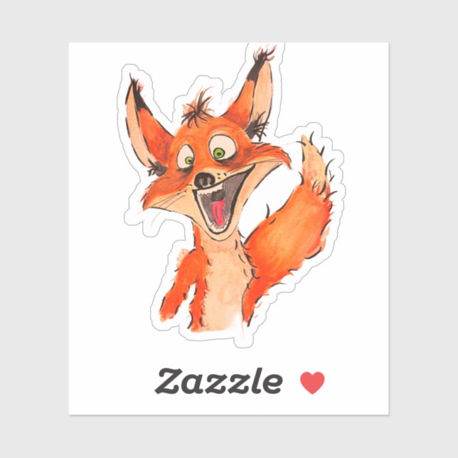 Pegatina ¡Estoy tan emocionado! (Hoja)