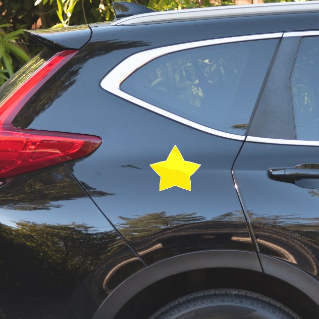 Pegatina Estrella Amarilla (Parte trasera del coche)