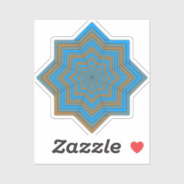 Pegatina Estrella azul y ámbar