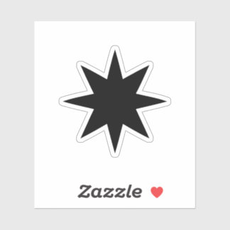 Pegatina estrella de 8 puntos