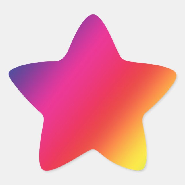 Pegatina estrella de colores arcoiris (Anverso)