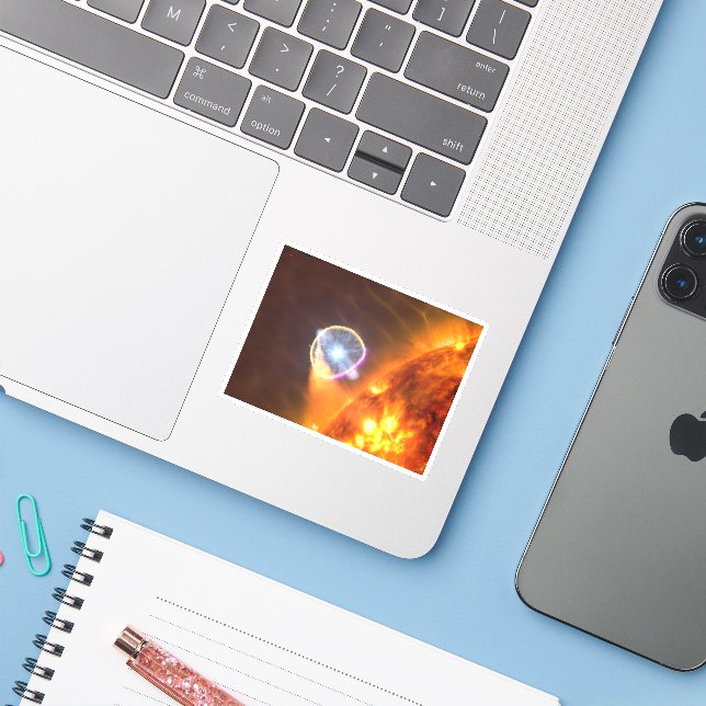 Pegatina Estrella De Enano Blanco En Cygni V407 (Ordenado portátil con iPhone)