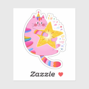 Pegatina Estrella de la Fiesta: Edición Cumpleaños 🎂✨