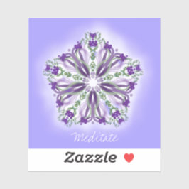 Pegatina *~* Estrella de la luz de la meditación Mandala Vi