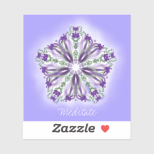 Pegatina *~* Estrella de la luz de la meditación Mandala Vi