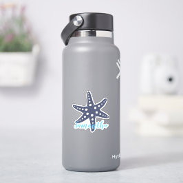 Pegatina Estrella de Mar Nombre Azul Medianoche