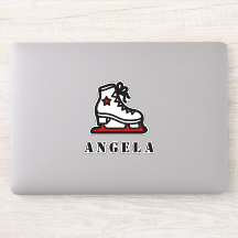 Estrella de patinaje sobre hielo rojo Chica de pat