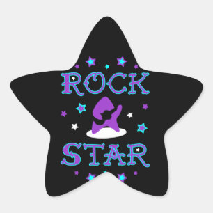 Pegatina estrella de rock