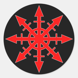 Pegatina Estrella del Caos Rojo