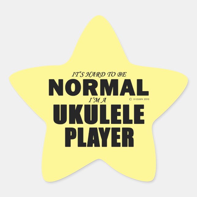 Pegatina Estrella del jugador Normal de Ukulele (Anverso)
