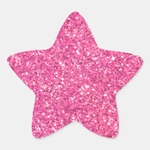 Pegatina estrella del patrón de purpurina brillant