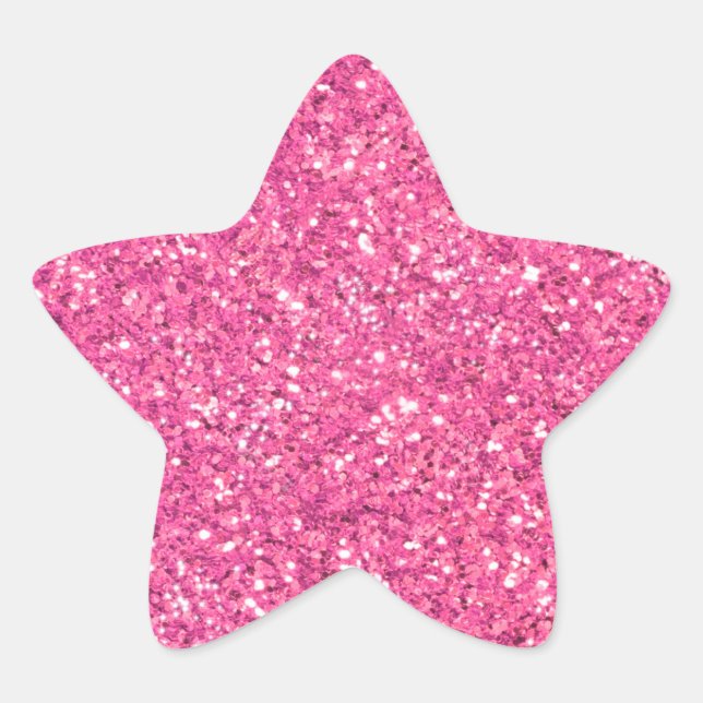 Pegatina estrella del patrón de purpurina brillant (Anverso)