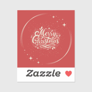 Pegatina Estrella linda Feliz Navidad