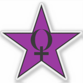 Pegatina Estrella Morada De Anarcha-Feminismo v3