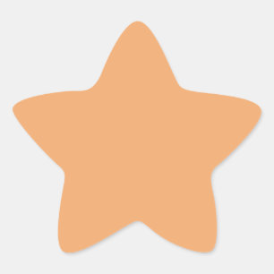 Pegatina Estrella Naranja Pastel