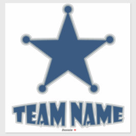 Pegatina Estrella personalizada única de personalizado