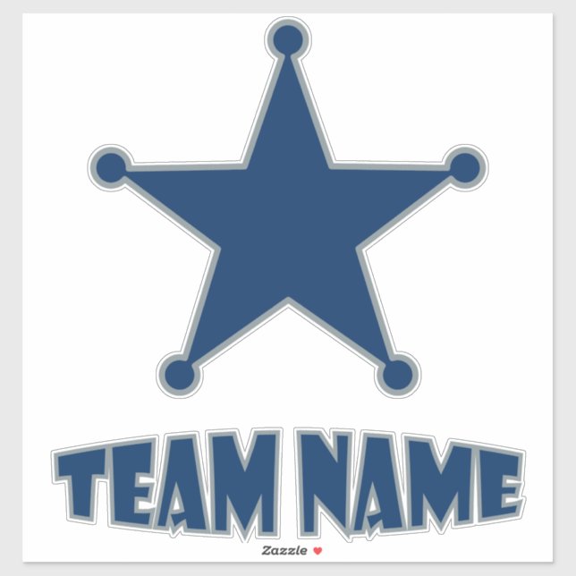 Pegatina Estrella personalizada única de personalizado (Hoja)