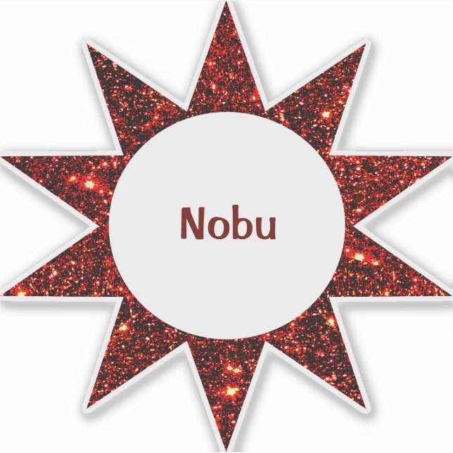 Pegatina Estrella personalizado (Anverso)