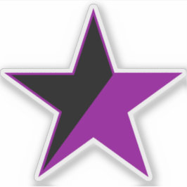 Pegatina Estrella Púrpura De Anarcha-Feminismo v2