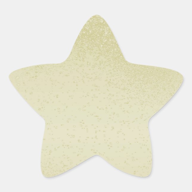 Pegatina Estrella Purpurina Amarilla (Anverso)