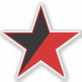 Pegatina Estrella Roja De La Anarquía v2