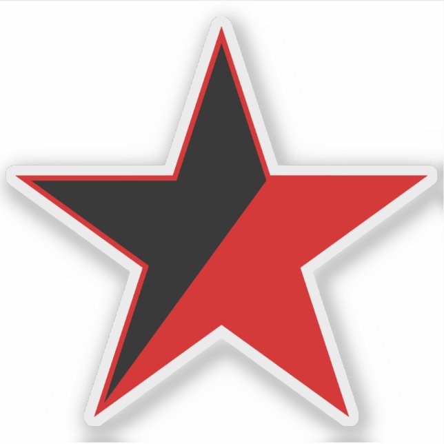 Pegatina Estrella Roja De La Anarquía v2 (Anverso)