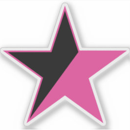 Pegatina Estrella rosa del feminismo v2