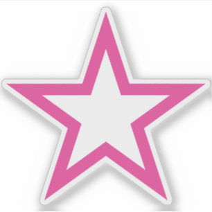 Pegatina Estrella rosa del feminismo - v6