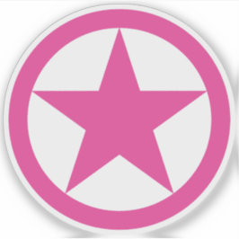 Pegatina Estrella rosa del feminismo - v7