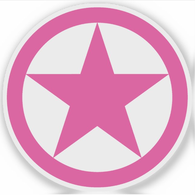 Pegatina Estrella rosa del feminismo - v7 (Anverso)